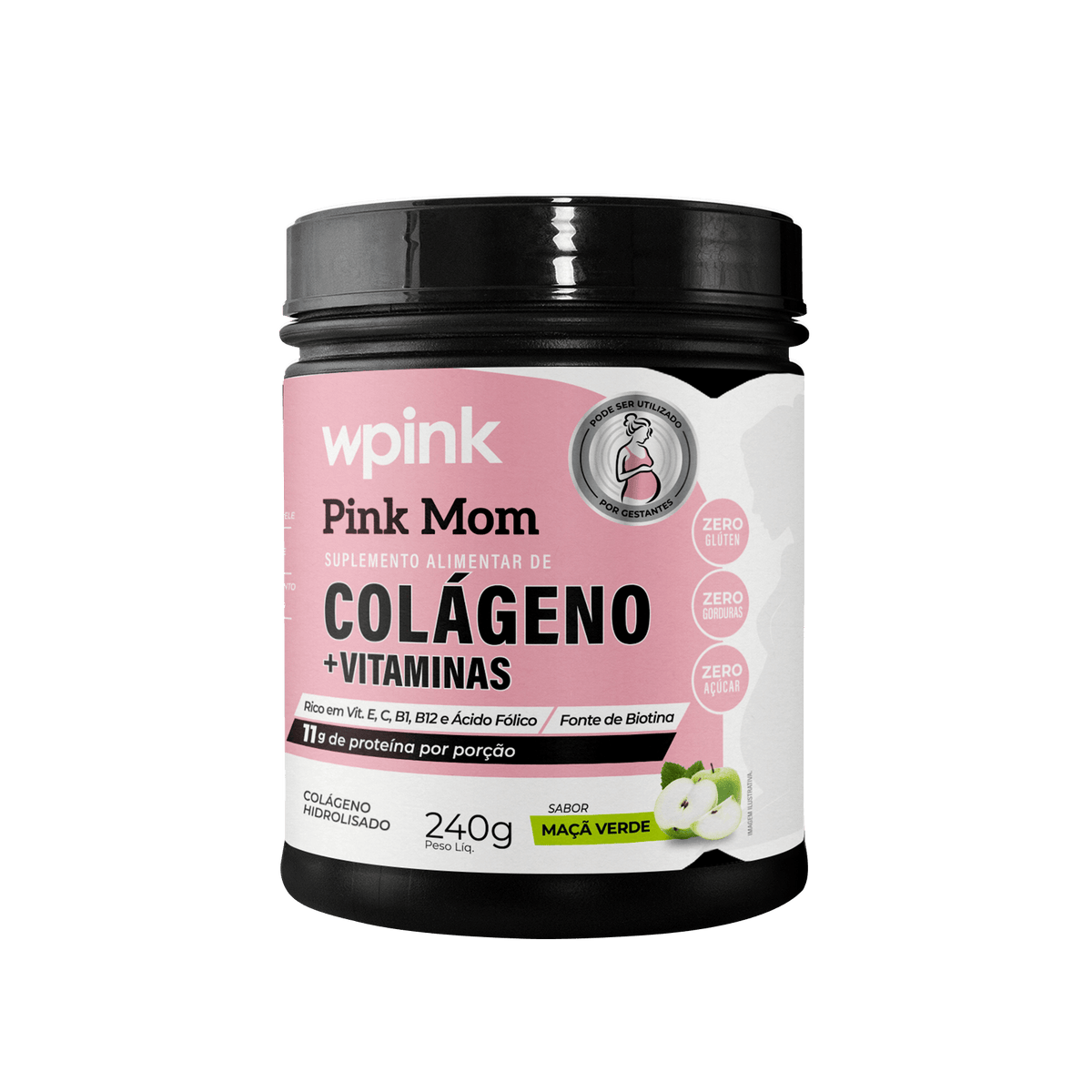 colágeno pink mom maçã verde - 240g - wp