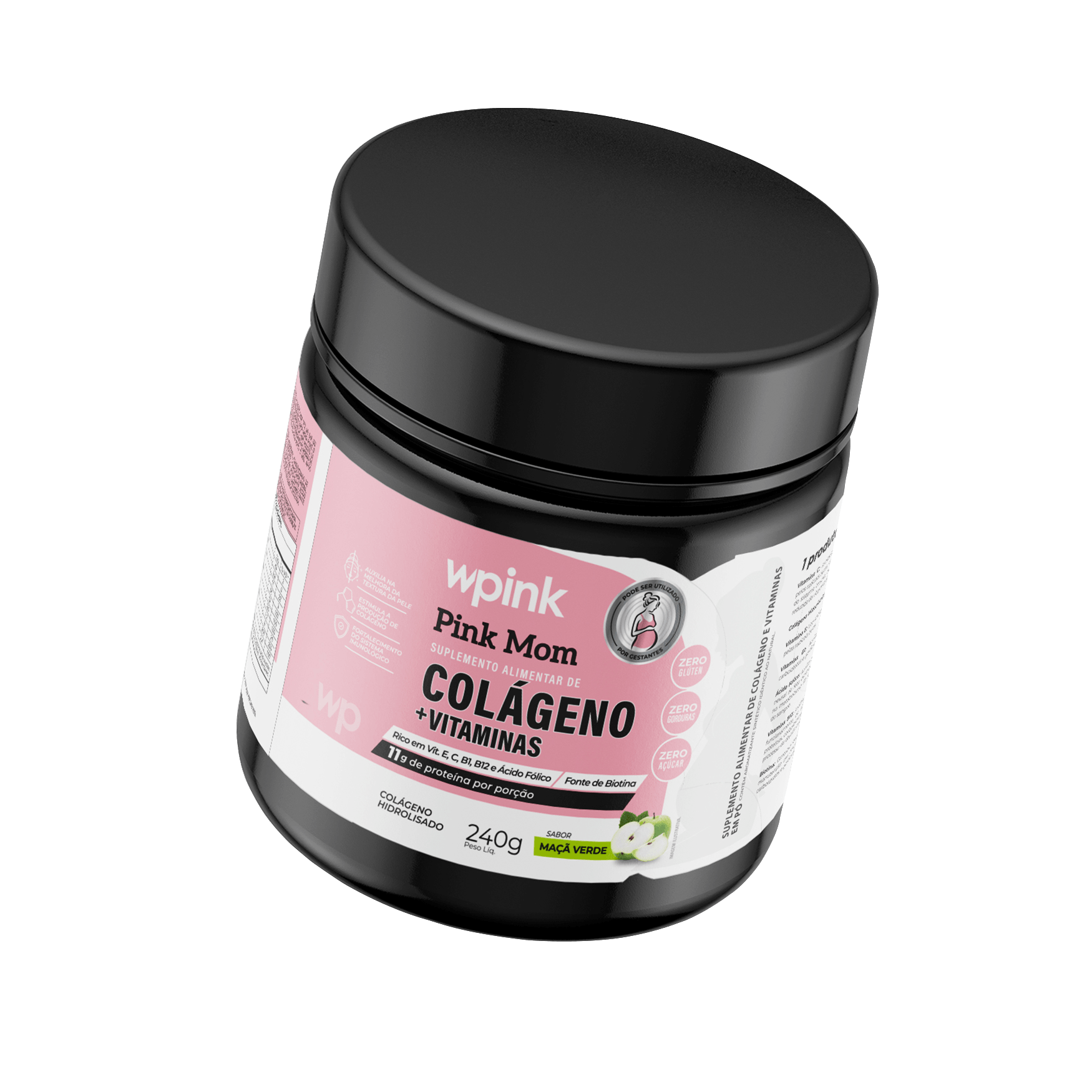 colágeno pink mom maçã verde - 240g - wp