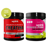 creatina maçã verde 240g - super power pink de maçã verde - pré-treino – 300g