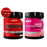 creatina sem sabor 240g - super power pink de lichia - pré-treino – 300g