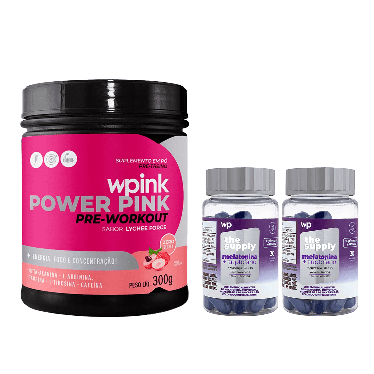 Super power pink lichia + 2 melatonina + triptofano - wp