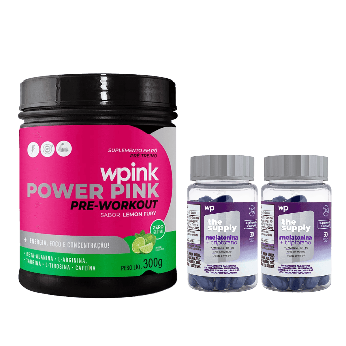 Super power pink limão + 2 melatonina + triptofano - wp