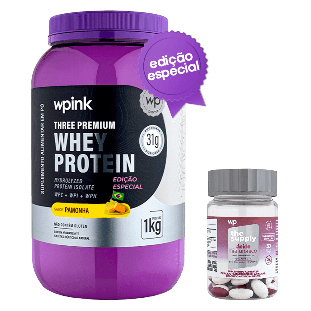 three premium whey protein pamonha – 1 kg + ácido hialurônico – wp